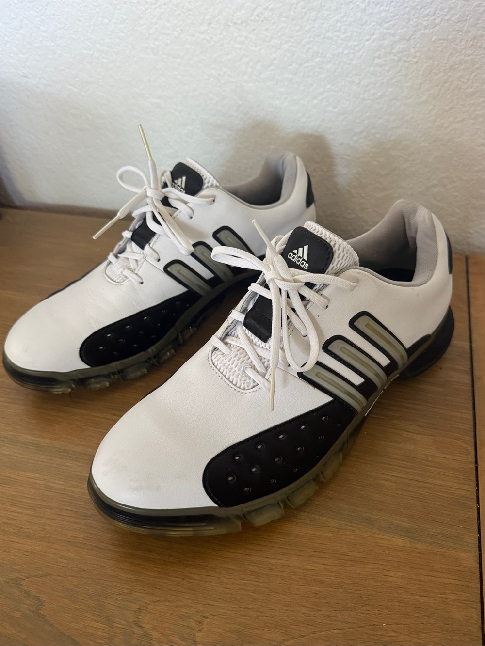 adidas Men’s White and Black Athletic golf Sneakers